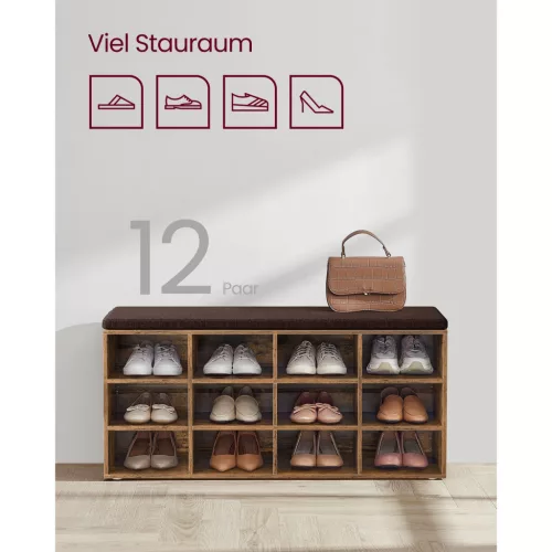 vasagle-bancheta-depozitare-pantofi-12-compartimente-cu-sezut-captusit-maro-rustic