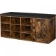 vasagle-bancheta-depozitare-pantofi-cu-9-compartimente-si-dulap-maro-rustic-110x30x48cm