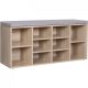 vasagle-bancheta-depozitare-pantofi-cu-10-compartimente-natural-104x30x48cm