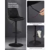 Scaun de bar, înălțime reglabilă, cu tapițerie PU, negru, 43 x 48 x 93-114 cm