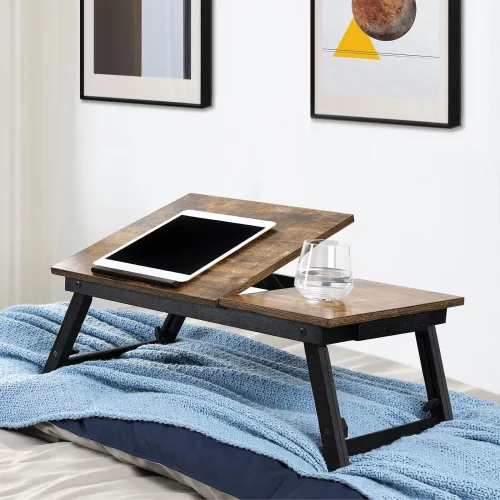 songmics-masa-pentru-laptop-maro-rustic-55x35cm
