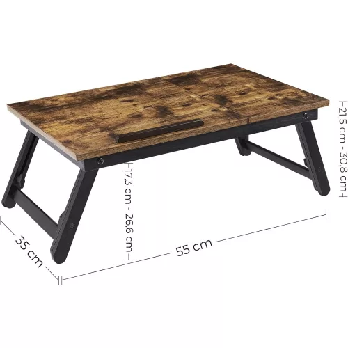 songmics-masa-pentru-laptop-maro-rustic-55x35cm
