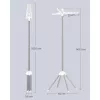Uscător de rufe, 3 brațe rotative, 4 picioare, alb și argintiu
