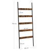 vasagle-cuier-haine-cu-scara-5-niveluri-maro-rustic-65-cm-latime