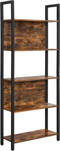 vasagle-raft-de-depozitare-maro-rustic-62x24x165cm