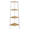 vasagle-biblioteca-de-colt-4-niveluri-stejar-si-alb-33x33x124cm