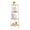 vasagle-biblioteca-de-colt-4-niveluri-stejar-si-alb-33x33x124cm