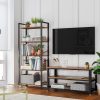 vasagle-raft-de-carti-raft-in-picioare-maro-rustic-66x30x153cm
