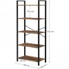 vasagle-raft-de-carti-raft-in-picioare-maro-rustic-66x30x153cm