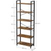 vasagle-raft-de-carti-raft-in-picioare-6-niveluri-maro-rustic-66x30x186cm