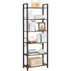 vasagle-raft-de-carti-raft-in-picioare-6-niveluri-maro-rustic-66x30x186cm