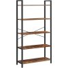 vasagle-raft-raft-in-picioare-5-niveluri-maro-rustic-80x30x153cm