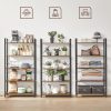 vasagle-raft-raft-in-picioare-5-niveluri-maro-rustic-80x30x153cm