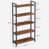 vasagle-raft-raft-in-picioare-5-niveluri-maro-rustic-80x30x153cm