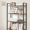 vasagle-raft-raft-in-picioare-5-niveluri-maro-rustic-80x30x153cm