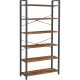 vasagle-raft-raft-in-picioare-6-niveluri-maro-rustic-80x30x186cm