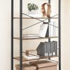 vasagle-raft-raft-in-picioare-6-niveluri-maro-rustic-80x30x186cm