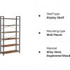 vasagle-raft-raft-in-picioare-6-niveluri-maro-rustic-80x30x186cm