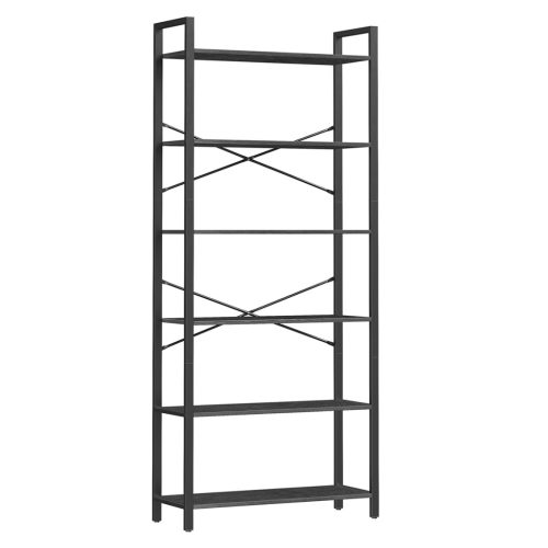 vasagle-raft-de-carti-raft-in-picioare-6-niveluri-negru-abanos-80x30x184cm