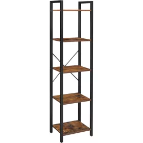 vasagle-raft-de-carti-raft-in-picioare-maro-rustic-39x30x154cm