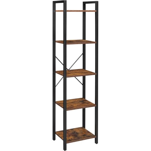 vasagle-raft-de-carti-raft-in-picioare-maro-rustic-39x30x154cm