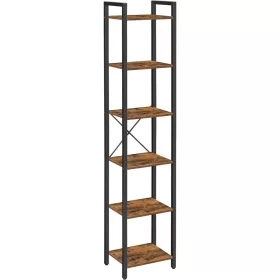 vasagle-raft-de-carti-raft-in-picioare-maro-rustic-40x30x187cm