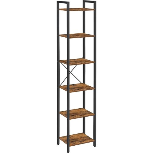 vasagle-raft-de-carti-raft-in-picioare-maro-rustic-40x30x187cm