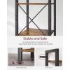 vasagle-raft-de-carti-raft-in-picioare-maro-rustic-40x30x187cm