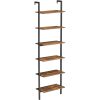 vasagle-raft-de-carti-raft-in-picioare-maro-rustic-204x60x30cm