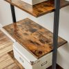 vasagle-raft-de-carti-raft-in-picioare-maro-rustic-204x60x30cm