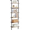 vasagle-raft-de-carti-raft-in-picioare-maro-rustic-204x60x30cm