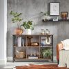vasagle-raft-de-carti-raft-de-depozitare-6-compartimente-maro-rustic-33-x-120-x-80-cm