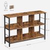 vasagle-raft-de-carti-raft-de-depozitare-6-compartimente-maro-rustic-33-x-120-x-80-cm