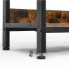 vasagle-raft-de-carti-raft-de-depozitare-6-compartimente-maro-rustic-33-x-120-x-80-cm