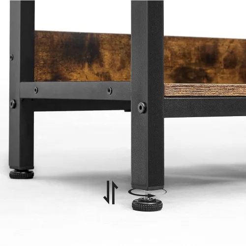 vasagle-raft-de-carti-raft-de-depozitare-6-compartimente-maro-rustic-33-x-120-x-80-cm
