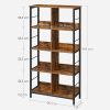vasagle-raft-de-carti-raft-de-depozitare-maro-rustic-80x33x149cm