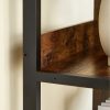 vasagle-raft-de-carti-raft-de-depozitare-maro-rustic-80x33x149cm