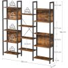 vasagle-raft-de-carti-raft-de-depozitare-cu-14-rafturi-de-depozitare-maro-rustic