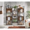 vasagle-raft-de-carti-raft-de-depozitare-cu-14-rafturi-de-depozitare-maro-rustic