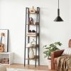 vasagle-raft-scara-biblioteca-ingusta-cu-5-niveluri-maro-rustic-30x34x170cm