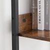 vasagle-raft-scara-biblioteca-ingusta-cu-5-niveluri-maro-rustic-30x34x170cm