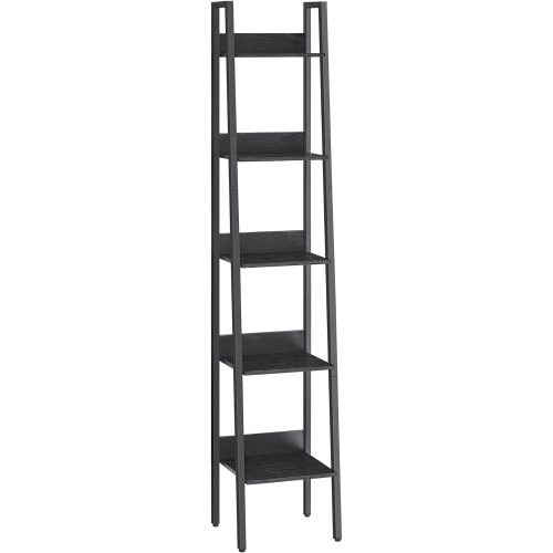 vasagle-raft-scara-biblioteca-ingusta-cu-5-niveluri-negru-30x34x170cm