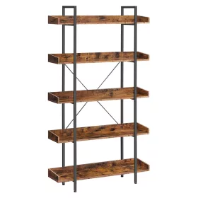 vasagle-raft-de-carti-raft-depozitare-maro-rustic-17810028cm