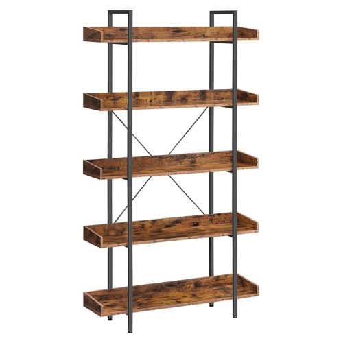 vasagle-raft-de-carti-raft-depozitare-maro-rustic-17810028cm