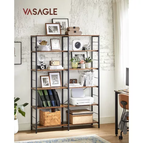 vasagle-raft-de-carti-raft-de-depozitare-maro-rustic-17212030-cm