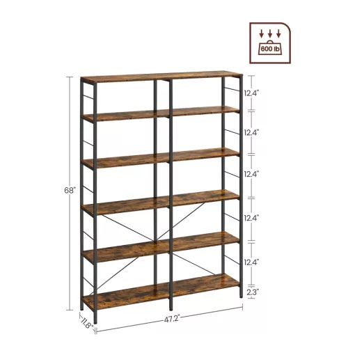 vasagle-raft-de-carti-raft-de-depozitare-maro-rustic-17212030-cm
