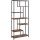 vasagle-raft-de-carti-6-niveluri-raft-geometric-maro-rustic-si-negru-30-x-80-x-180-cm