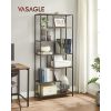 vasagle-raft-de-carti-6-niveluri-raft-geometric-maro-rustic-si-negru-30-x-80-x-180-cm
