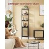 vasagle-raft-carti-cu-usa-cu-efect-rattan-cadru-metalic-negru-40x30x174cm