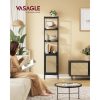 vasagle-raft-carti-cu-usa-cu-efect-rattan-cadru-metalic-negru-40x30x174cm